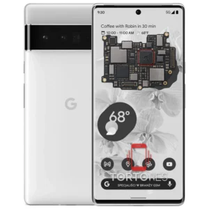 Google Pixel 6 Pro z ilustracją płyty głównej - naprawa płyty głównej