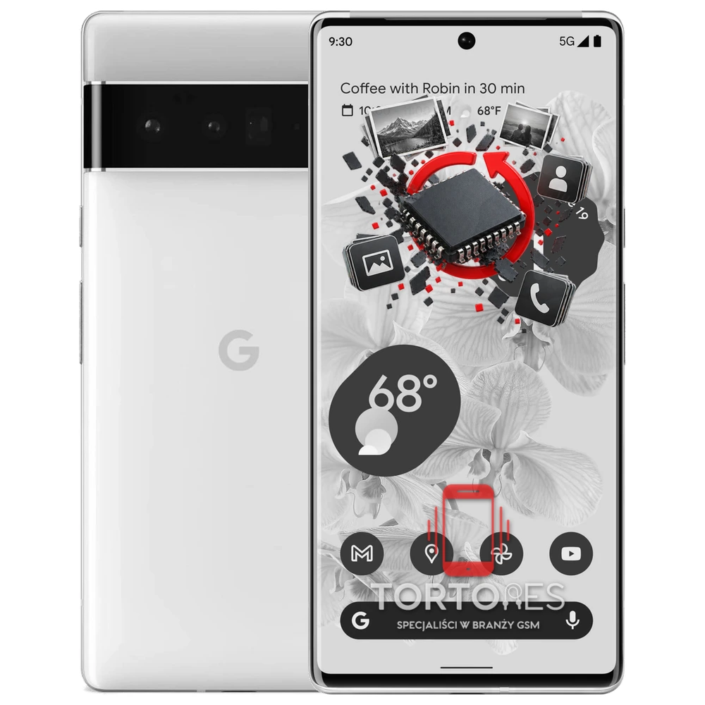 Google Pixel 6 Pro z ilustracją odzyskiwania danych - odzyskiwanie danych