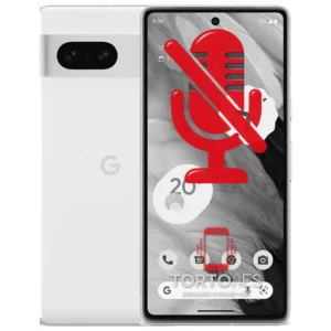 Google Pixel 7 z symbolem mikrofonu - naprawa mikrofonu