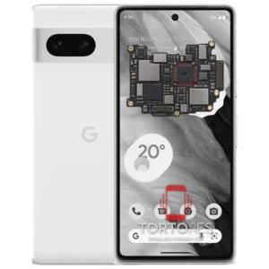 Google Pixel 7 z ilustracją płyty głównej - naprawa płyty głównej
