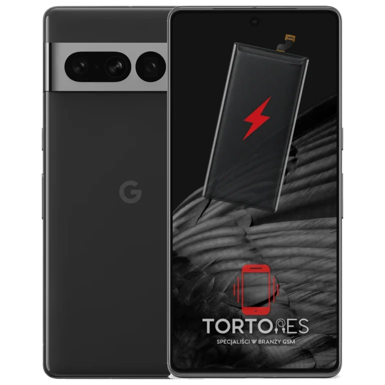Google Pixel 7 Pro z ilustracją baterii - wymiana baterii
