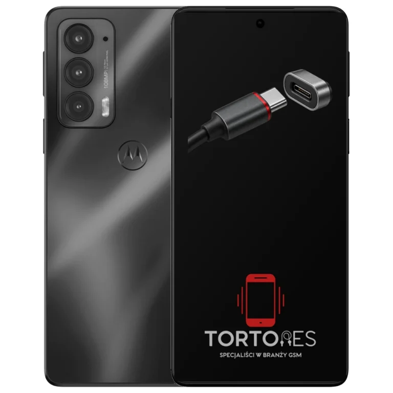 Motorola Edge 20 z ilustracją złącza ładowania - naprawa złącza ładowania