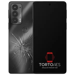 Motorola Edge 20 z ilustracją pękniętej tylnej klapki - wymiana zbitej klapki