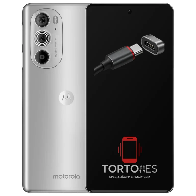 Motorola Edge 30 Pro z ilustracją złącza ładowania - naprawa złącza ładowania