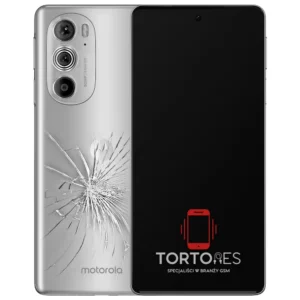 Motorola Edge 30 Pro z ilustracją pękniętej tylnej klapki - wymiana zbitej klapki
