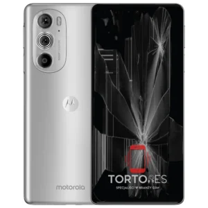 Motorola Edge 30 Pro z ilustracją pękniętego wyświetlacza - wymiana zbitego wyświetlacza