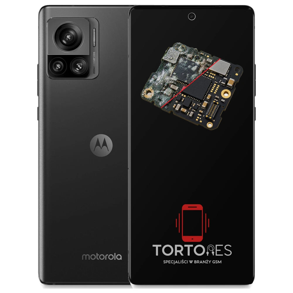 Motorola Edge 30 Ultra z ilustracją zalania - czyszczenie po zalaniu