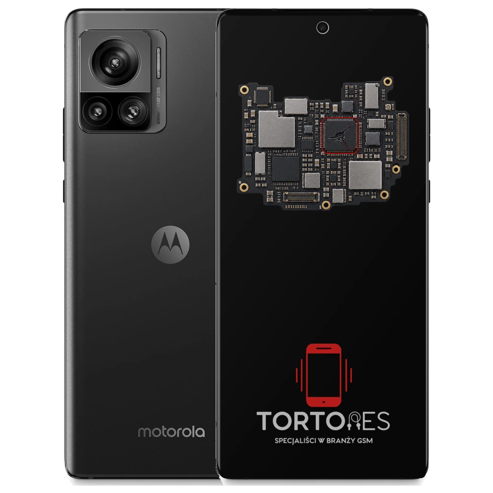 Motorola Edge 30 Ultra z ilustracją płyty głównej - naprawa płyty głównej