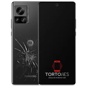 Motorola Edge 30 Ultra z ilustracją pękniętej tylnej klapki - wymiana zbitej klapki