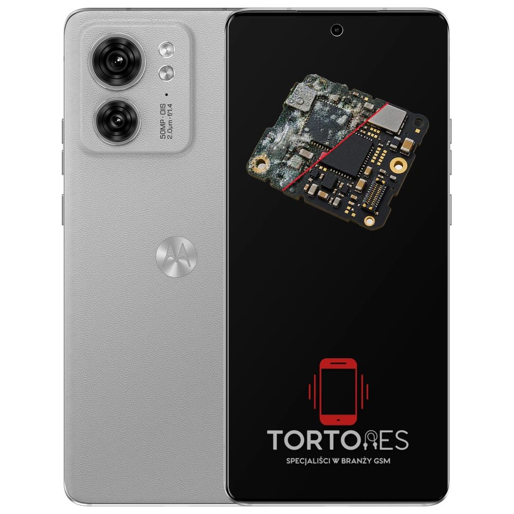 Motorola Edge 40 z ilustracją zalania - czyszczenie po zalaniu
