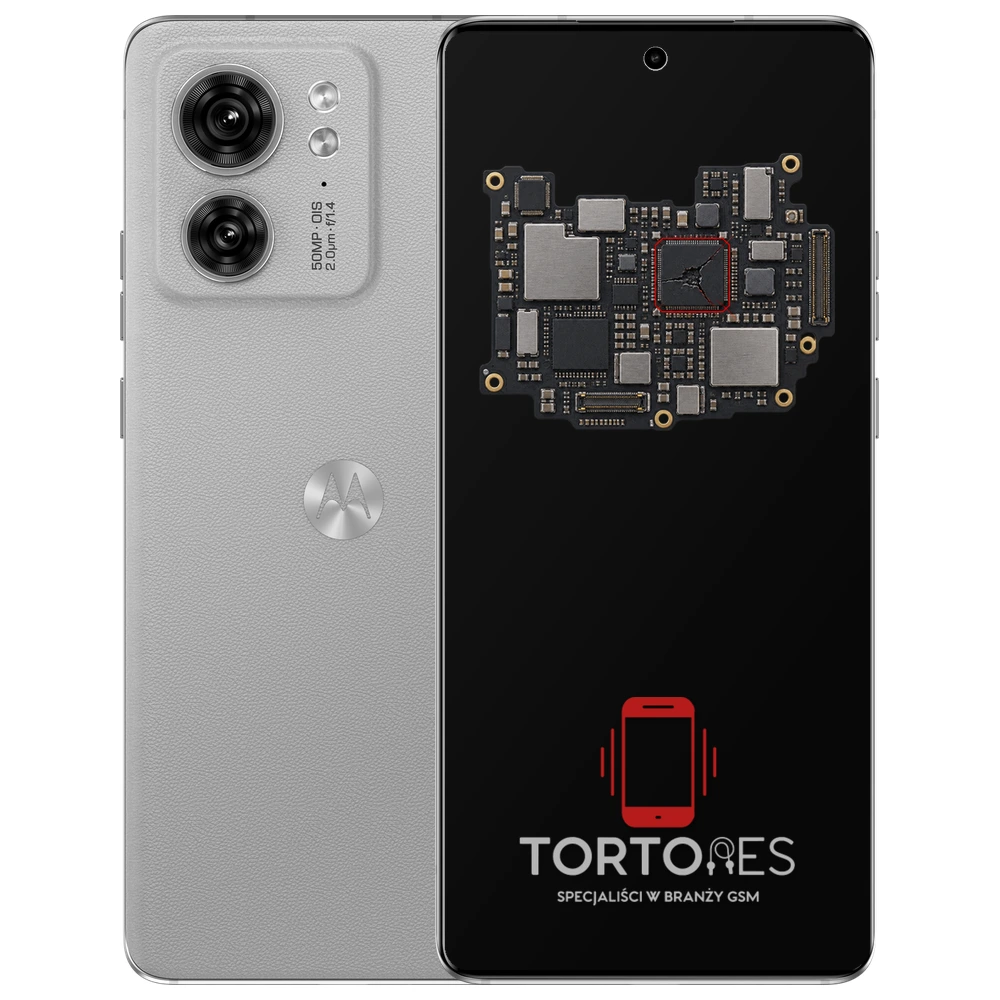 Motorola Edge 40 z ilustracją płyty głównej - naprawa płyty głównej