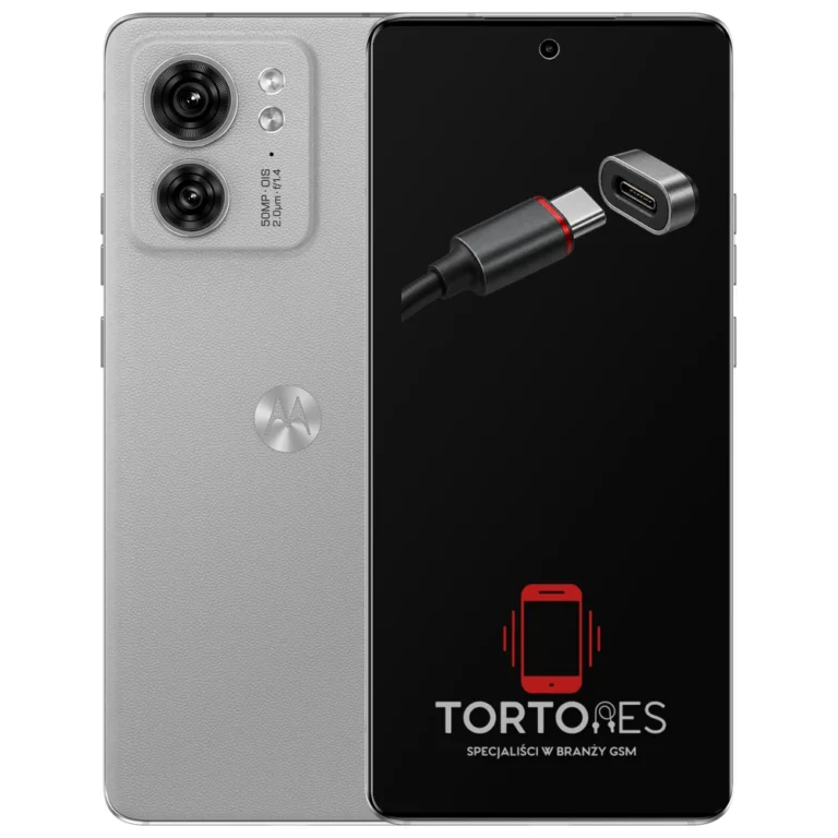 Motorola Edge 40 z ilustracją złącza ładowania - naprawa złącza ładowania