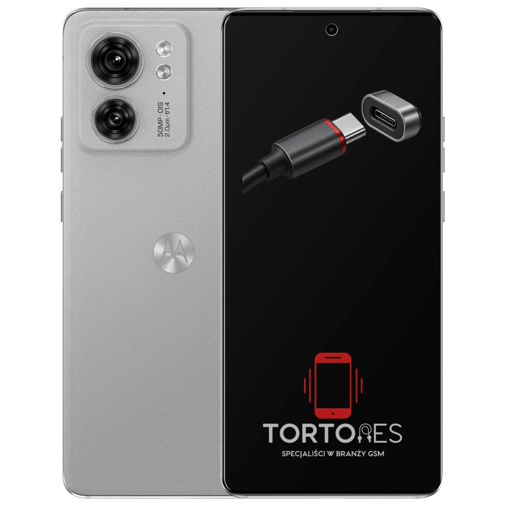 Motorola Edge 40 z ilustracją złącza ładowania - naprawa złącza ładowania