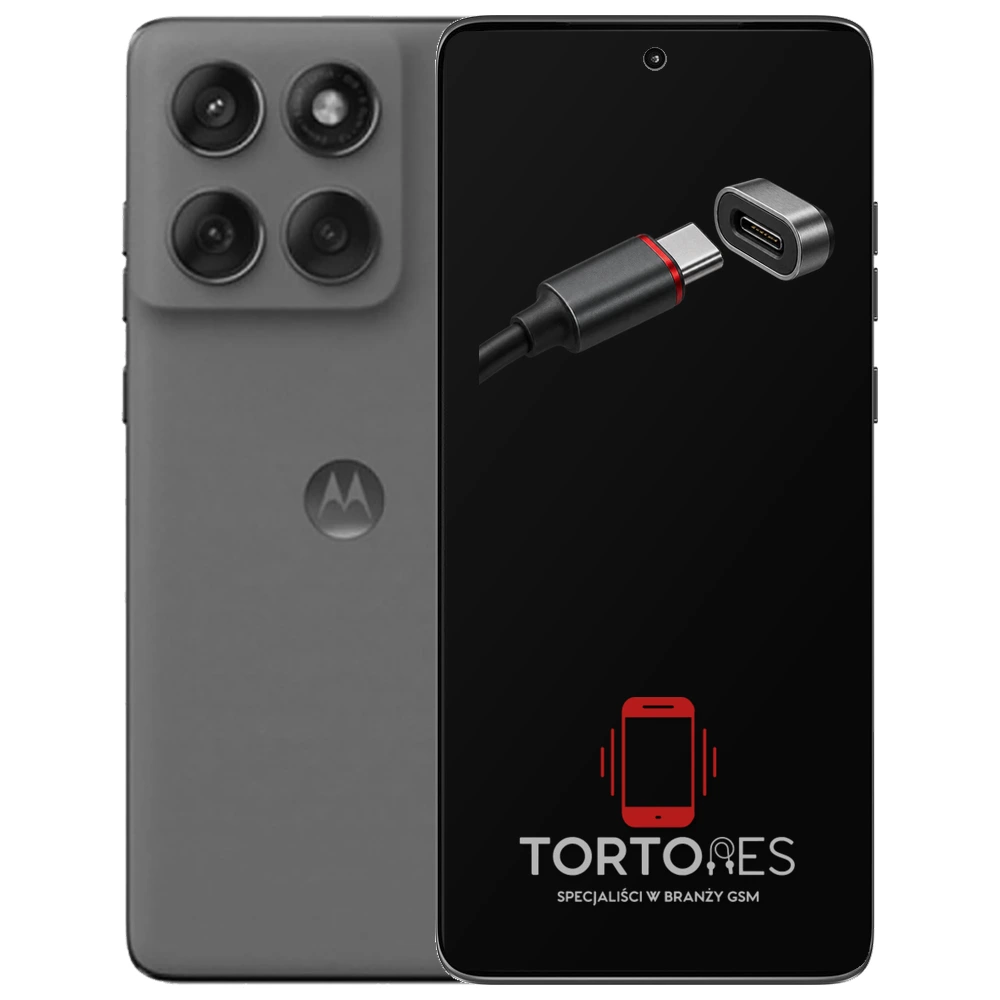 Motorola Edge 60 Fusion z ilustracją złącza ładowania - naprawa złącza ładowania