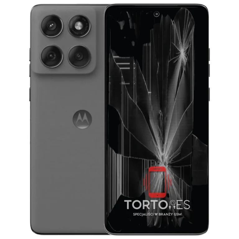 Motorola Edge 60 Fusion z ilustracją pękniętego wyświetlacza - wymiana zbitego wyświetlacza
