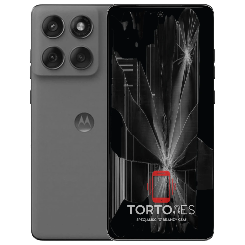 Motorola Edge 60 Fusion z ilustracją pękniętego wyświetlacza - wymiana zbitego wyświetlacza