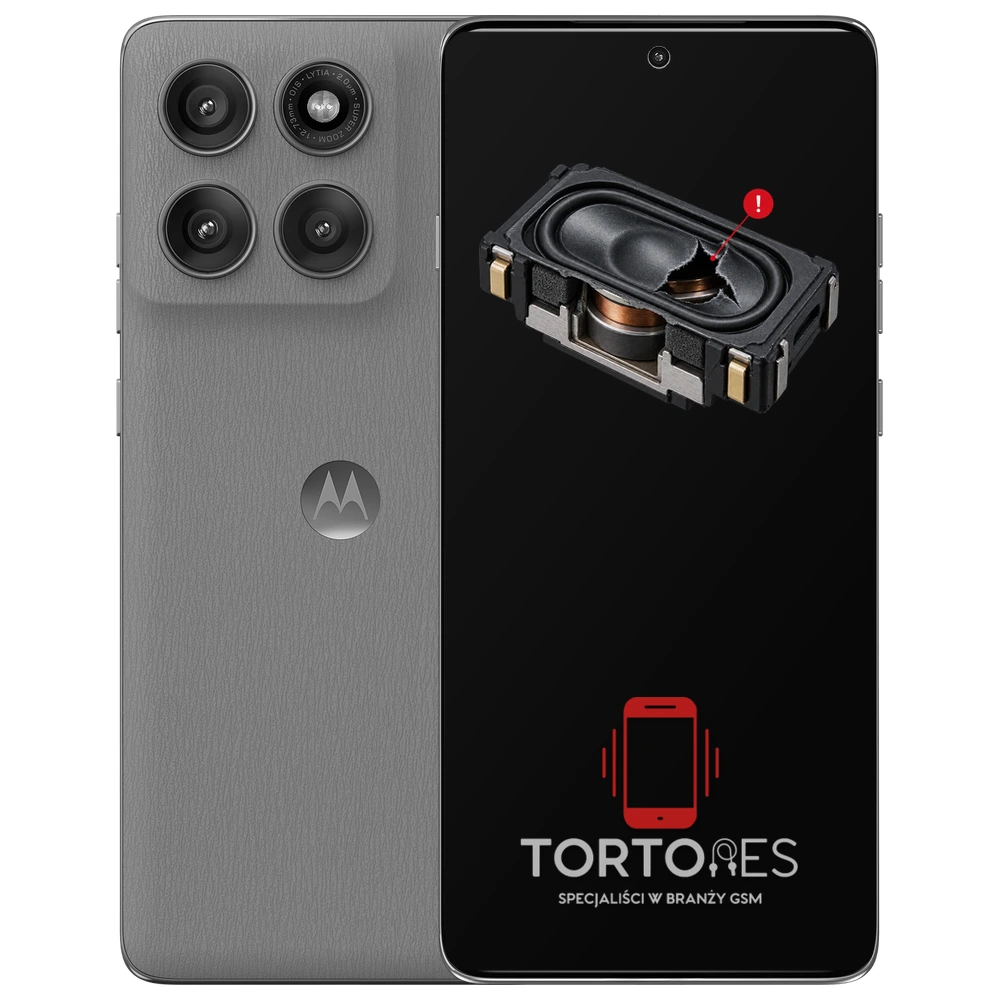 Motorola Edge 60 Pro z symbolem głośnika multimedialnego - wymiana głośnika multimedialnego