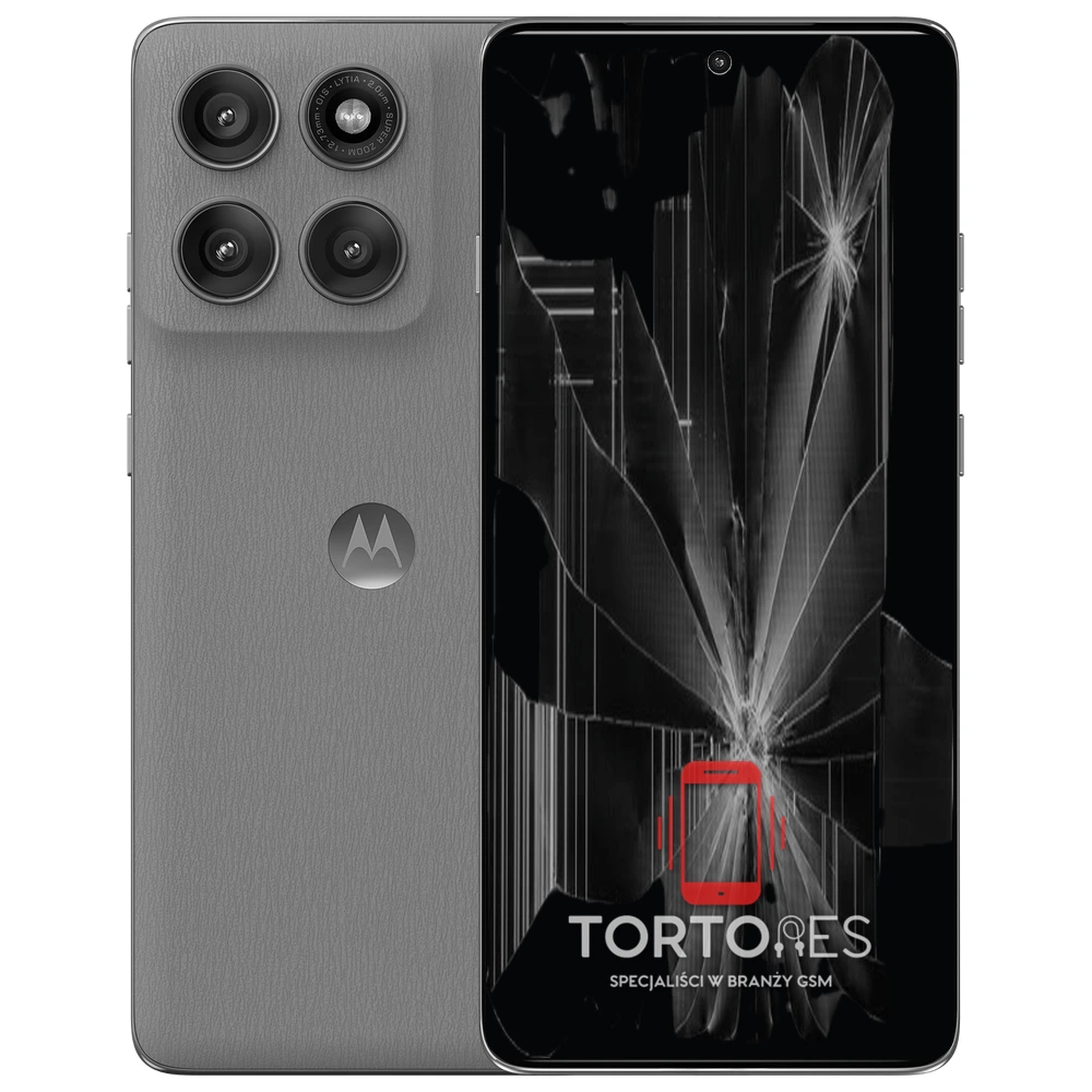 Motorola Edge 60 Pro z ilustracją pękniętego wyświetlacza - wymiana zbitego wyświetlacza