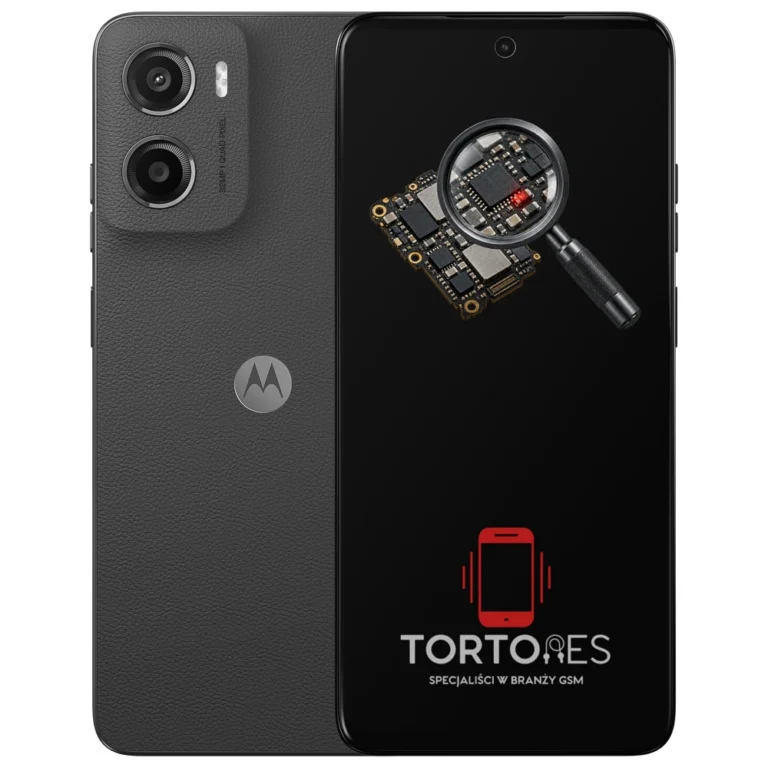 Motorola Moto E15 z symbolem diagnostyki - diagnoza telefonu