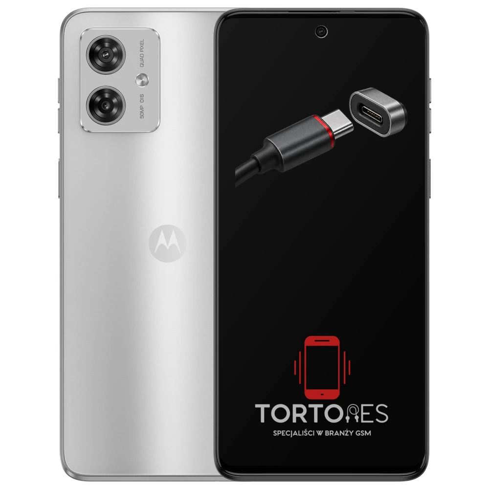 Motorola Moto G54 5G z ilustracją złącza ładowania - naprawa złącza ładowania