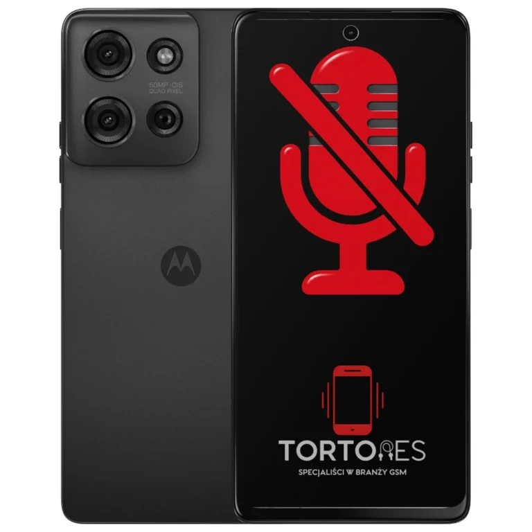 Motorola Moto G75 5G z symbolem mikrofonu - naprawa mikrofonu