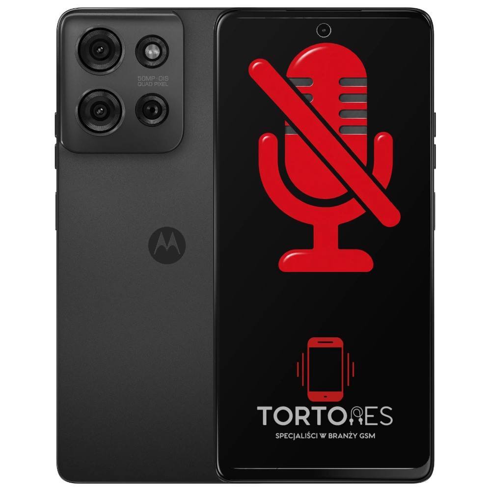 Motorola Moto G75 5G z symbolem mikrofonu - naprawa mikrofonu