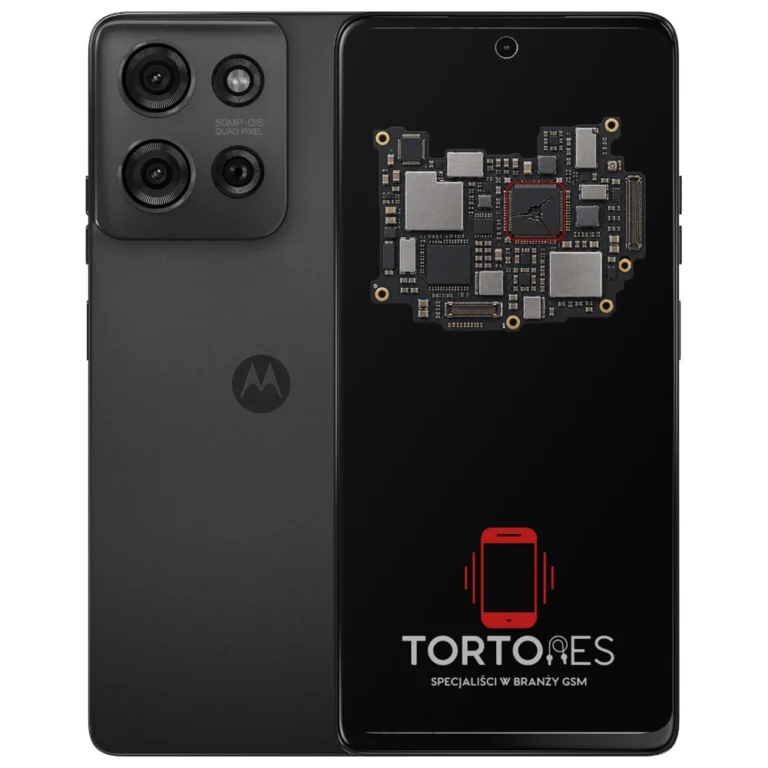 Motorola Moto G75 5G z ilustracją płyty głównej - naprawa płyty głównej