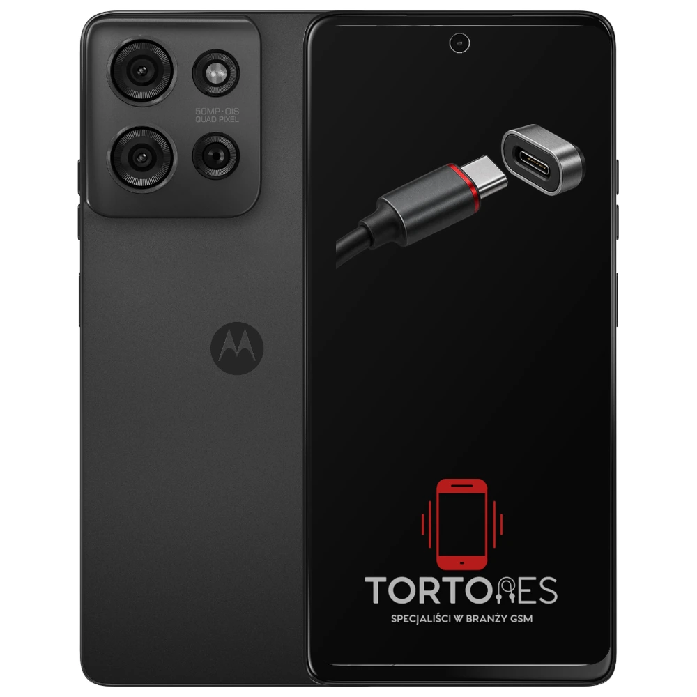 Motorola Moto G75 5G z ilustracją złącza ładowania - naprawa złącza ładowania