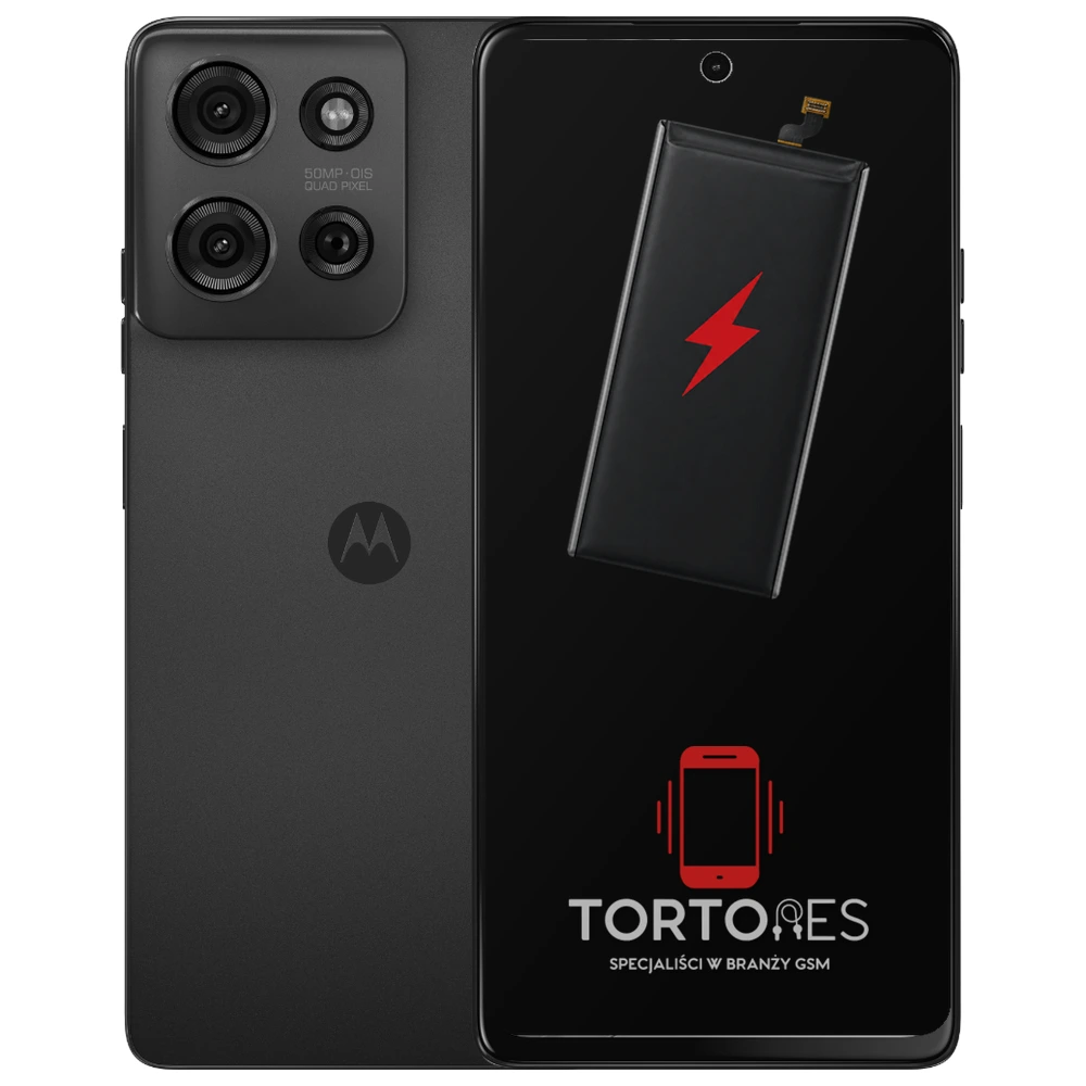 Motorola Moto G75 5G z ilustracją baterii - wymiana baterii