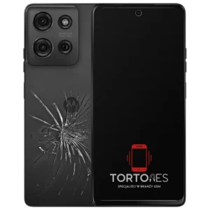 Motorola Moto G75 5G z ilustracją pękniętej tylnej klapki - wymiana zbitej klapki