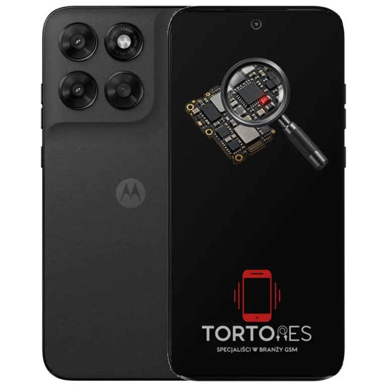 Motorola Moto G77 5G z symbolem diagnostyki - diagnoza telefonu