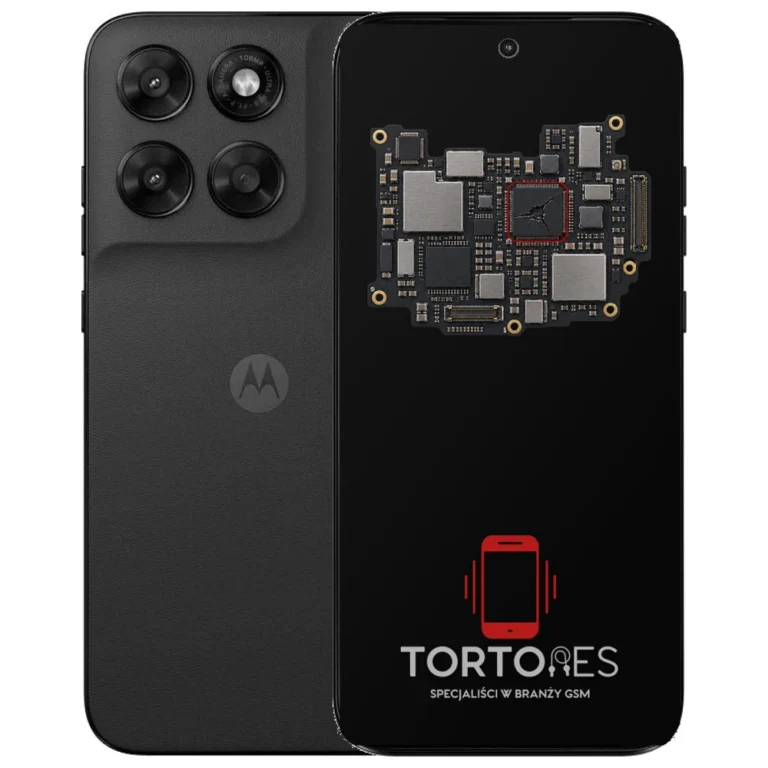Motorola Moto G77 5G z ilustracją płyty głównej - naprawa płyty głównej