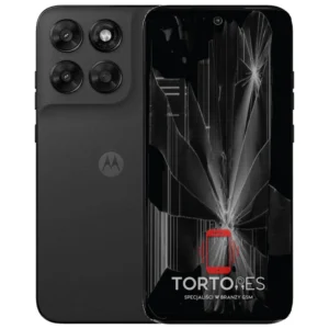 Motorola Moto G77 5G z ilustracją pękniętego wyświetlacza - wymiana zbitego wyświetlacza