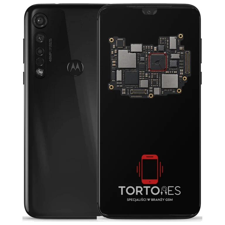 Motorola Moto G8 Plus z ilustracją płyty głównej - naprawa płyty głównej