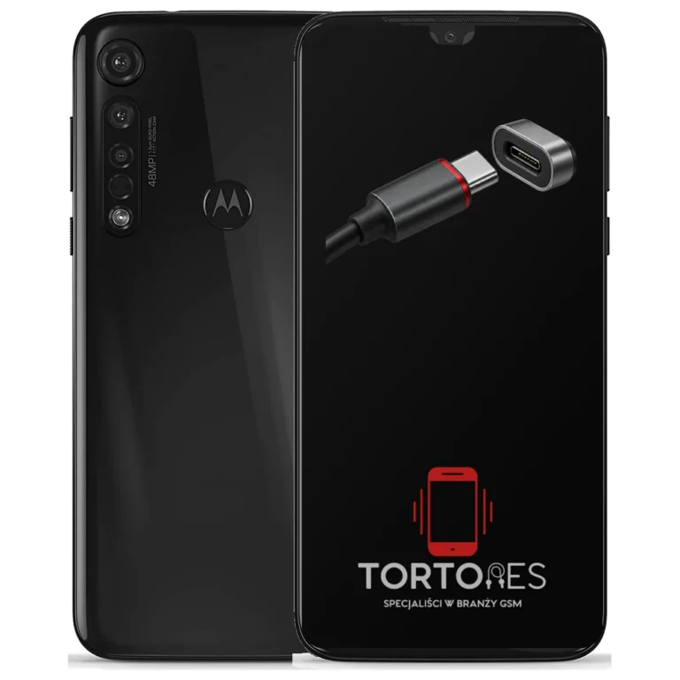 Motorola Moto G8 Plus z ilustracją złącza ładowania - naprawa złącza ładowania