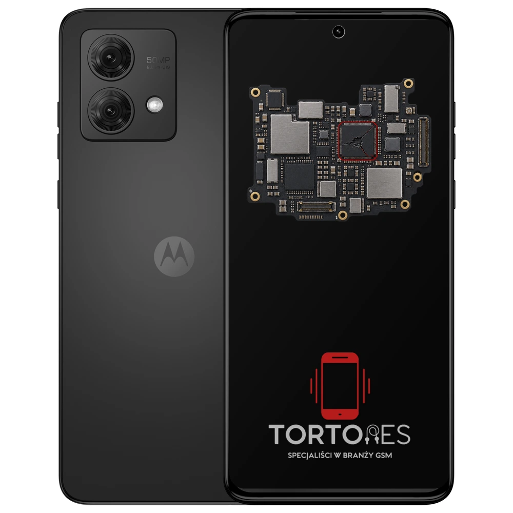 Motorola Moto G84 5G z ilustracją płyty głównej - naprawa płyty głównej