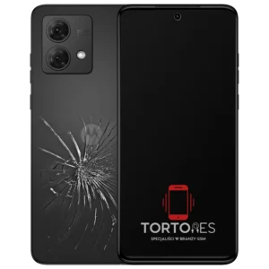 Motorola Moto G84 5G z ilustracją pękniętej tylnej klapki - wymiana zbitej klapki
