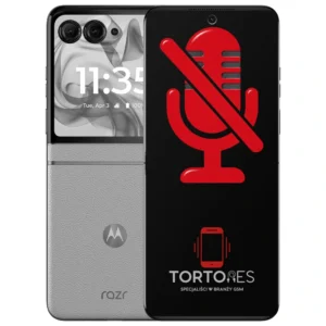 Motorola Razr 50 z symbolem mikrofonu - naprawa mikrofonu