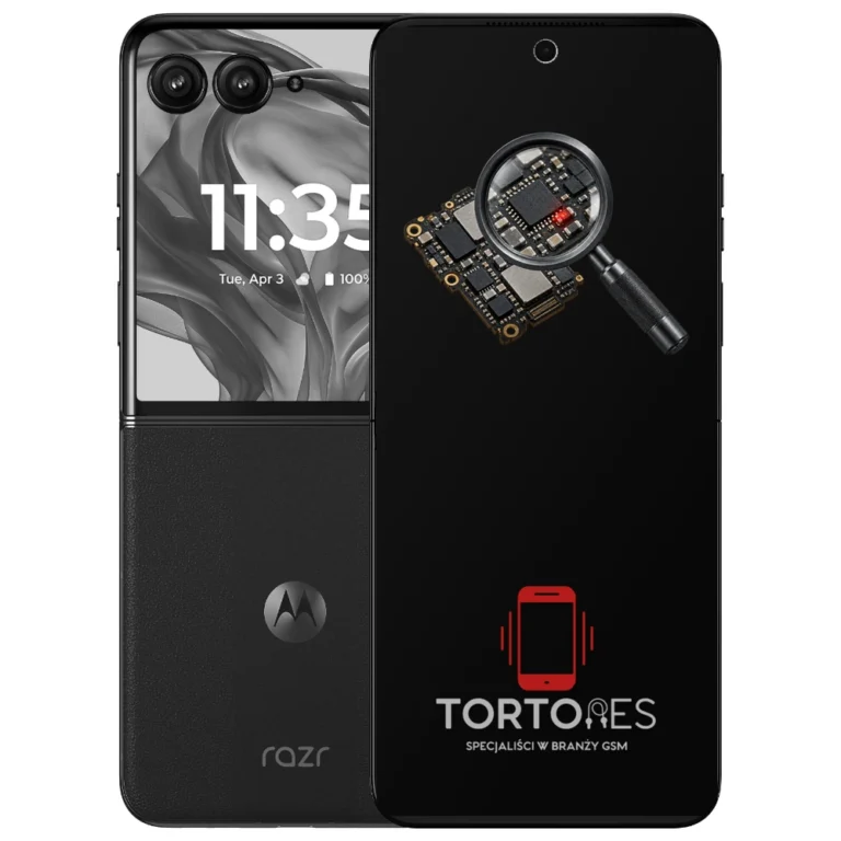 Motorola Razr 50 Ultra z symbolem diagnostyki - diagnoza telefonu