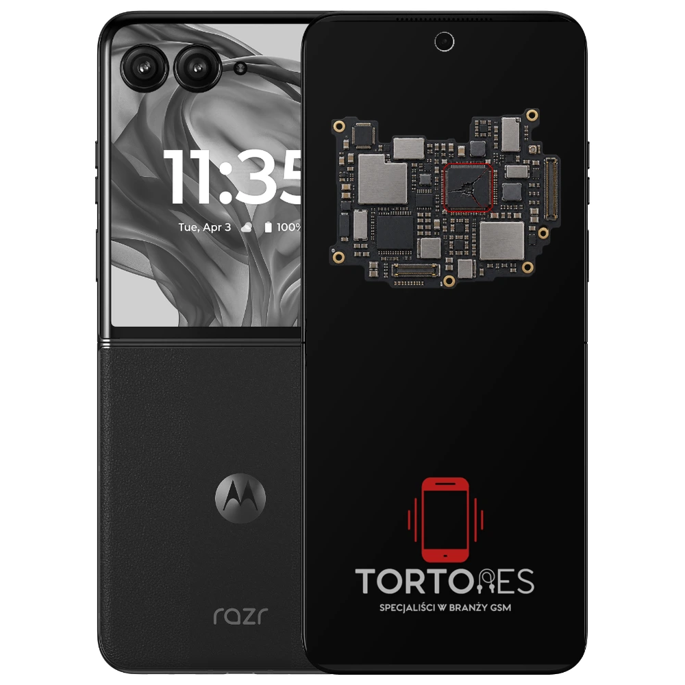 Motorola Razr 50 Ultra z ilustracją płyty głównej - naprawa płyty głównej