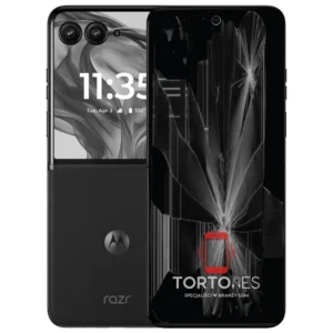 Motorola Razr 50 Ultra z ilustracją pękniętego wyświetlacza - wymiana zbitego wyświetlacza