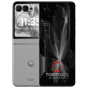 Motorola Razr 50 z ilustracją pękniętego wyświetlacza - wymiana zbitego wyświetlacza