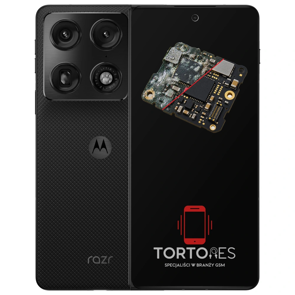 Motorola Razr Fold z ilustracją zalania - czyszczenie po zalaniu