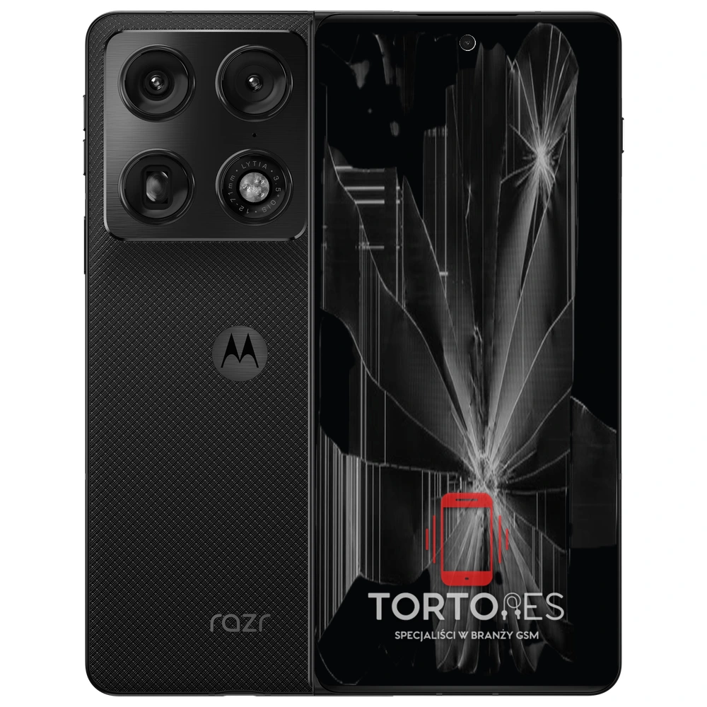 Motorola Razr Fold z ilustracją pękniętego wyświetlacza - wymiana zbitego wyświetlacza
