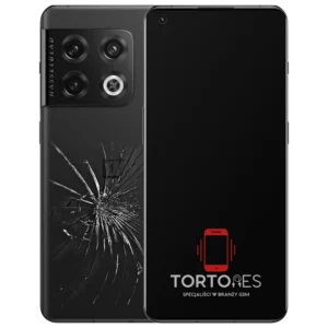 OnePlus 10 Pro z ilustracją pękniętej tylnej klapki - wymiana zbitej klapki