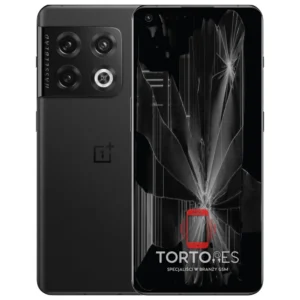 OnePlus 10 Pro z ilustracją pękniętego wyświetlacza - wymiana zbitego wyświetlacza