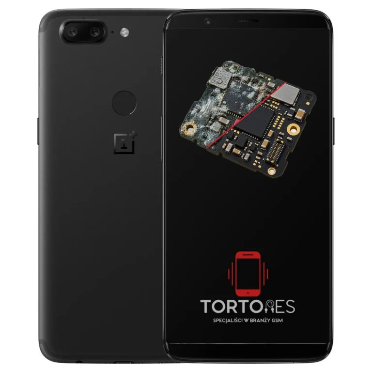 OnePlus 5T z ilustracją zalania - czyszczenie po zalaniu
