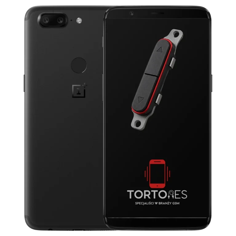 OnePlus 5T z symbolem przycisków - naprawa przycisków włączania i głośności