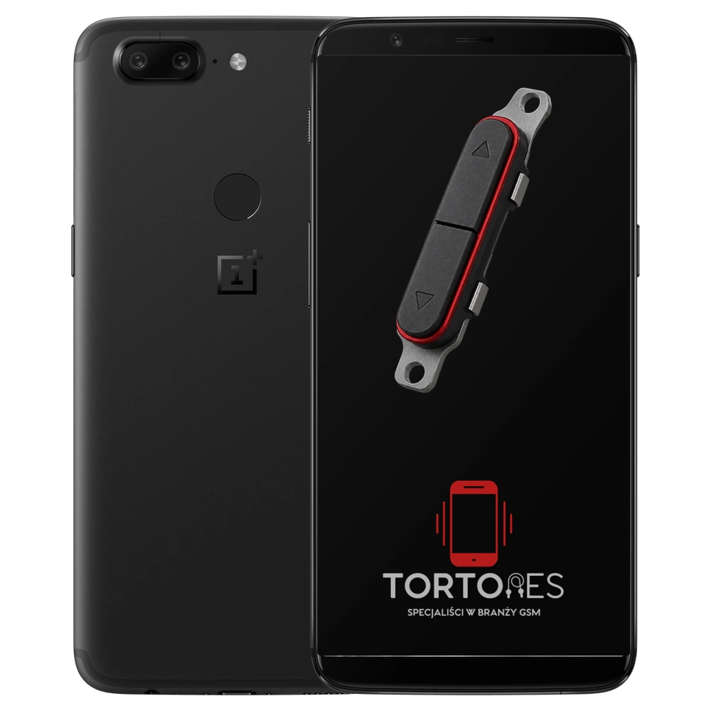 OnePlus 5T z symbolem przycisków - naprawa przycisków włączania i głośności