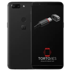 OnePlus 5T z ilustracją złącza ładowania - naprawa złącza ładowania